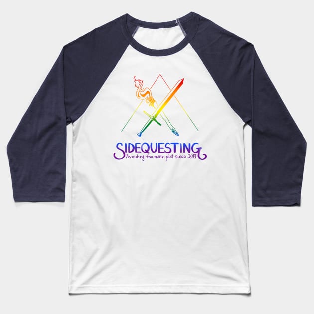 Sidequesting Gay Pride Front Back Baseball T-Shirt by Sidequesting